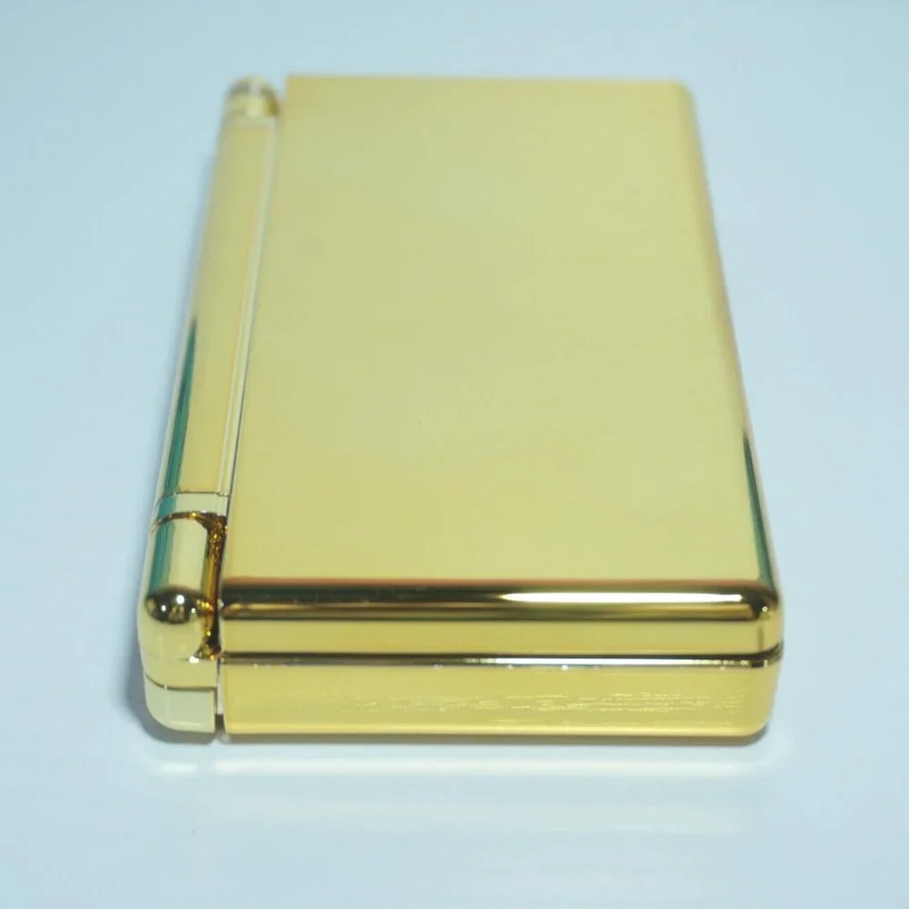 Nintendo DS Lite Shiny Glossy Metallic 24K Gold Handheld Game System w/ Charger